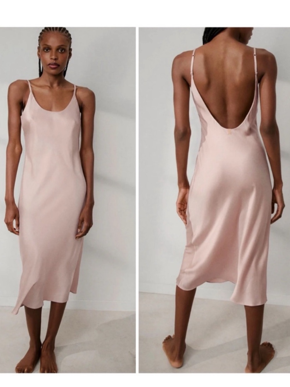 Lunya washable silk Bias Slip Dress nightgown